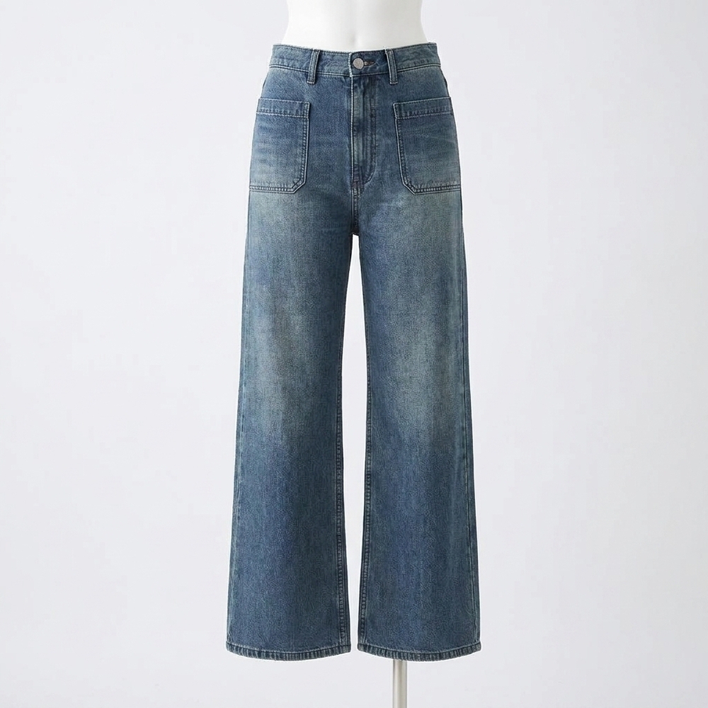 NEW THE GREAT. women's the dock jean in marina wash